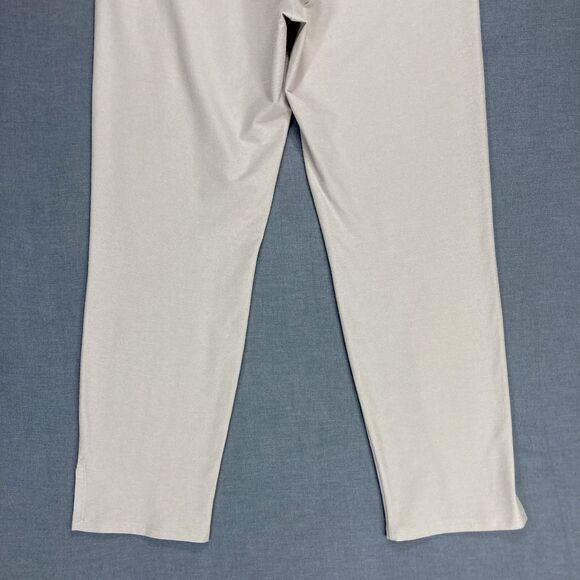 Eileen Fisher Stretch Crepe Ankle Pants Tan Classic Casual Office Career Pull On - Picture 7 of 11